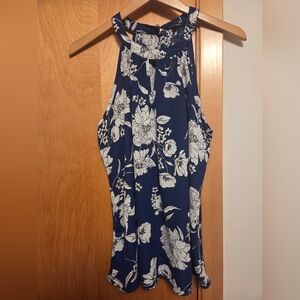 Papermoon Navy and White Floral Blouse